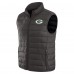 Green Bay Packers NFL x Darius Rucker Collection by Fanatics Black Packable Full-Zip Vest with Travel Bag