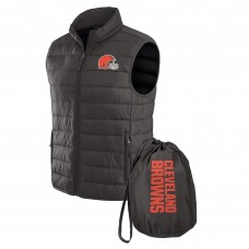 Cleveland Browns NFL x Darius Rucker Collection by Fanatics Black Packable Full-Zip Vest with Travel Bag