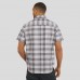 Las Vegas Raiders Darius Rucker Collection by Fanatics Gray Team Plaid Short Sleeve Full-Snap Shirt