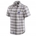 Рубашка с коротким рукавом на кнопках Buffalo Bills Darius Rucker Collection by Fanatics Gray Team Plaid