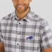 Рубашка с коротким рукавом на кнопках Buffalo Bills Darius Rucker Collection by Fanatics Gray Team Plaid