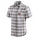 Cincinnati Bengals Darius Rucker Collection by Fanatics Gray Team Plaid Short Sleeve Full-Snap Shirt