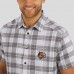 Cincinnati Bengals Darius Rucker Collection by Fanatics Gray Team Plaid Short Sleeve Full-Snap Shirt