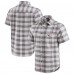 Kansas City Chiefs Darius Rucker Collection by Fanatics Gray Team Plaid Short Sleeve Full-Snap Shirt