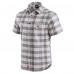 Kansas City Chiefs Darius Rucker Collection by Fanatics Gray Team Plaid Short Sleeve Full-Snap Shirt
