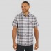 Kansas City Chiefs Darius Rucker Collection by Fanatics Gray Team Plaid Short Sleeve Full-Snap Shirt