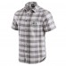 Рубашка с коротким рукавом на кнопках Green Bay Packers Darius Rucker Collection by Fanatics Gray Team Plaid
