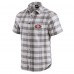 San Francisco 49ers Darius Rucker Collection by Fanatics Gray Team Plaid Short Sleeve Full-Snap Shirt