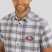 San Francisco 49ers Darius Rucker Collection by Fanatics Gray Team Plaid Short Sleeve Full-Snap Shirt