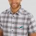 Miami Dolphins Darius Rucker Collection by Fanatics Gray Team Plaid Short Sleeve Full-Snap Shirt