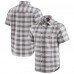 Minnesota Vikings Darius Rucker Collection by Fanatics Gray Team Plaid Short Sleeve Full-Snap Shirt
