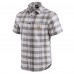 Minnesota Vikings Darius Rucker Collection by Fanatics Gray Team Plaid Short Sleeve Full-Snap Shirt