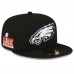 Бейсболка Philadelphia Eagles New Era Super Bowl LIX Side Patch 59FIFTY - Black