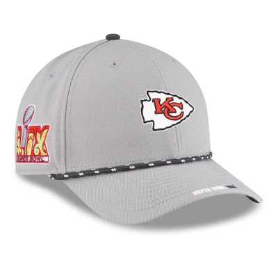 Бейсболка Kansas City Chiefs New Era Super Bowl LIX Opening Night 9FORTY - Gray