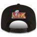 Бейсболка Kansas City Chiefs New Era Black Super Bowl LIX Tarmac Split Panel 9FIFTY Snapback
