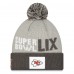 Шапка с помпоном Kansas City Chiefs New Era Super Bowl LIX Opening Night Knit - Gray
