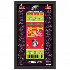 Philadelphia Eagles Highland Mint Super Bowl LIX 12 x 20 Signature Framed Ticket