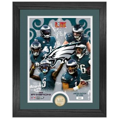 Philadelphia Eagles Highland Mint Super Bowl LIX 13 x 16 Bronze Coin Team Photo Mint