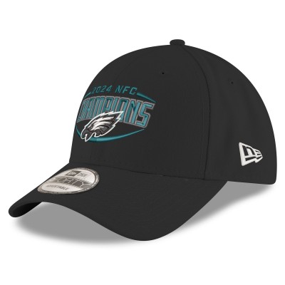 Бейсболка Philadelphia Eagles New Era 2024 NFC Champions 9FORTY - Black