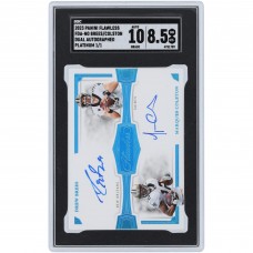 Drew Brees and Marques Colston New Orleans Saints Autographed 2023 Panini Flawless Platinum Dual Auto #FDA-NO #1/1 SGC Authenticated 8.5/10 Card