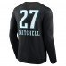 Футболка с длинным рукавом Quinyon Mitchell Philadelphia Eagles Team Wordmark Name & Number - Black