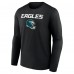 Футболка с длинным рукавом Lane Johnson Philadelphia Eagles Team Wordmark Name & Number - Black
