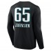 Футболка с длинным рукавом Lane Johnson Philadelphia Eagles Team Wordmark Name & Number - Black
