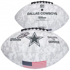 Emmitt Smith Dallas Cowboys Autographed Fanatics Authentic 2024 Salute To Service Wilson Football