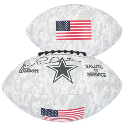Michael Irvin Dallas Cowboys Autographed Fanatics Authentic 2024 Salute To Service Wilson Football