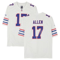 Игровая джерси Josh Allen Buffalo Bills Autographed Fanatics Authentic Nike White Throwback Game