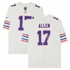 Игровая джерси Josh Allen Buffalo Bills Autographed Fanatics Authentic Nike White Throwback Game