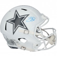 Emmitt Smith Dallas Cowboys Autographed Fanatics Authentic Riddell 2024 Salute To Service Speed Authentic Helmet