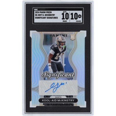 Ga’Quincy McKinstry New Orleans Saints Autographed 2024 Panini Prizm Significant Silver Prizm #SS-KMY SGC Authenticated 10/10 Rookie Card