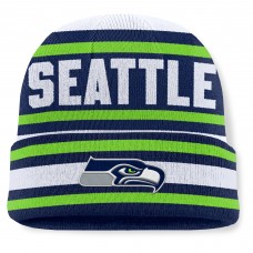 Seattle Seahawks Fanatics College Navy Center Cuffed Knit Hat