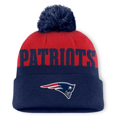 Шапка с помпоном New England Patriots Fanatics Navy Punter