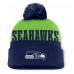 Шапка с помпоном Seattle Seahawks Fanatics College Navy Punter