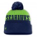 Шапка с помпоном Seattle Seahawks Fanatics College Navy Punter