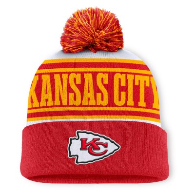 Шапка с помпоном Kansas City Chiefs Fanatics Red Center