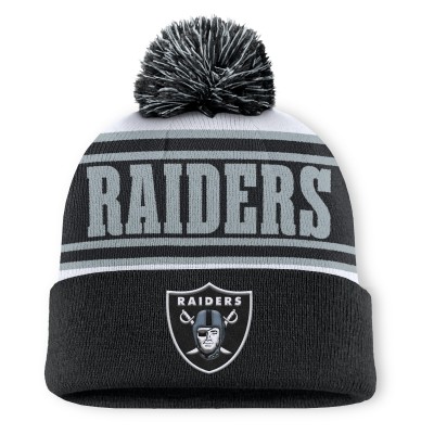Шапка с помпоном Las Vegas Raiders Fanatics Black Center