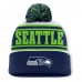 Шапка с помпоном Seattle Seahawks Fanatics College Navy Center