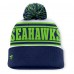 Шапка с помпоном Seattle Seahawks Fanatics College Navy Center