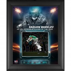 Saquon Barkley Philadelphia Eagles Fanatics Authentic Framed 13 x 16 2024 Offensive Player of the Year Collage