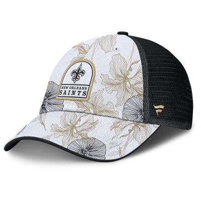 Бейсболка New Orleans Saints Fanatics White/Black Tropical