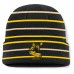 Pittsburgh Steelers Fanatics Black Throwback Yard Lines Cuffed Knit Hat