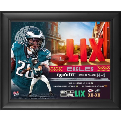 Philadelphia Eagles Fanatics Authentic Super Bowl LIX Champions Framed 13 x 16 Road to the Super Bowl Collage