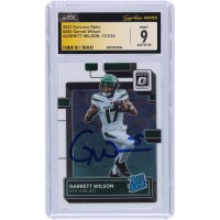 Garrett Wilson New York Jets Autographed 2022 Panini Donruss Optic #206 CGC Fanatics Witnessed Authenticated 9/10 Rookie Card