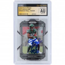 Breece Hall New York Jets Autographed 2022 Panini Prizm #317 CGC Fanatics Witnessed Authenticated Auto 10 Rookie Card Breece Hall New York Jets Autographed 2022 Panini Prizm #317 CGC Fanatics Witnessed Authenticated Auto 10 Rookie Card