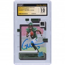 Garrett Wilson New York Jets Autographed 2022 Panini Clearly Donruss #56 CGC Fanatics Witnessed Authenticated 10/10 Rookie Card Garrett Wilson New York Jets Autographed 2022 Panini Clearly Donruss #56 CGC Fanatics Witnessed Authenticated 10/10 Rookie Card