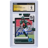 Garrett Wilson New York Jets Autographed 2022 Panini Donruss #306 CGC Fanatics Witnessed Authenticated 9/10 Rookie Card