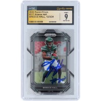 Breece Hall New York Jets Autographed 2022 Panini Prizm #317 CGC Fanatics Witnessed Authenticated 9/10 Rookie Card